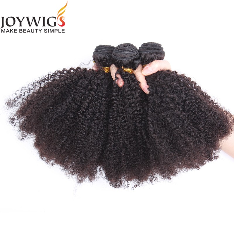 2016 Joywigs New Arrival 8A Grade Brazilian Human Hair High Density Natural Color Afro Kinky Curl Vi